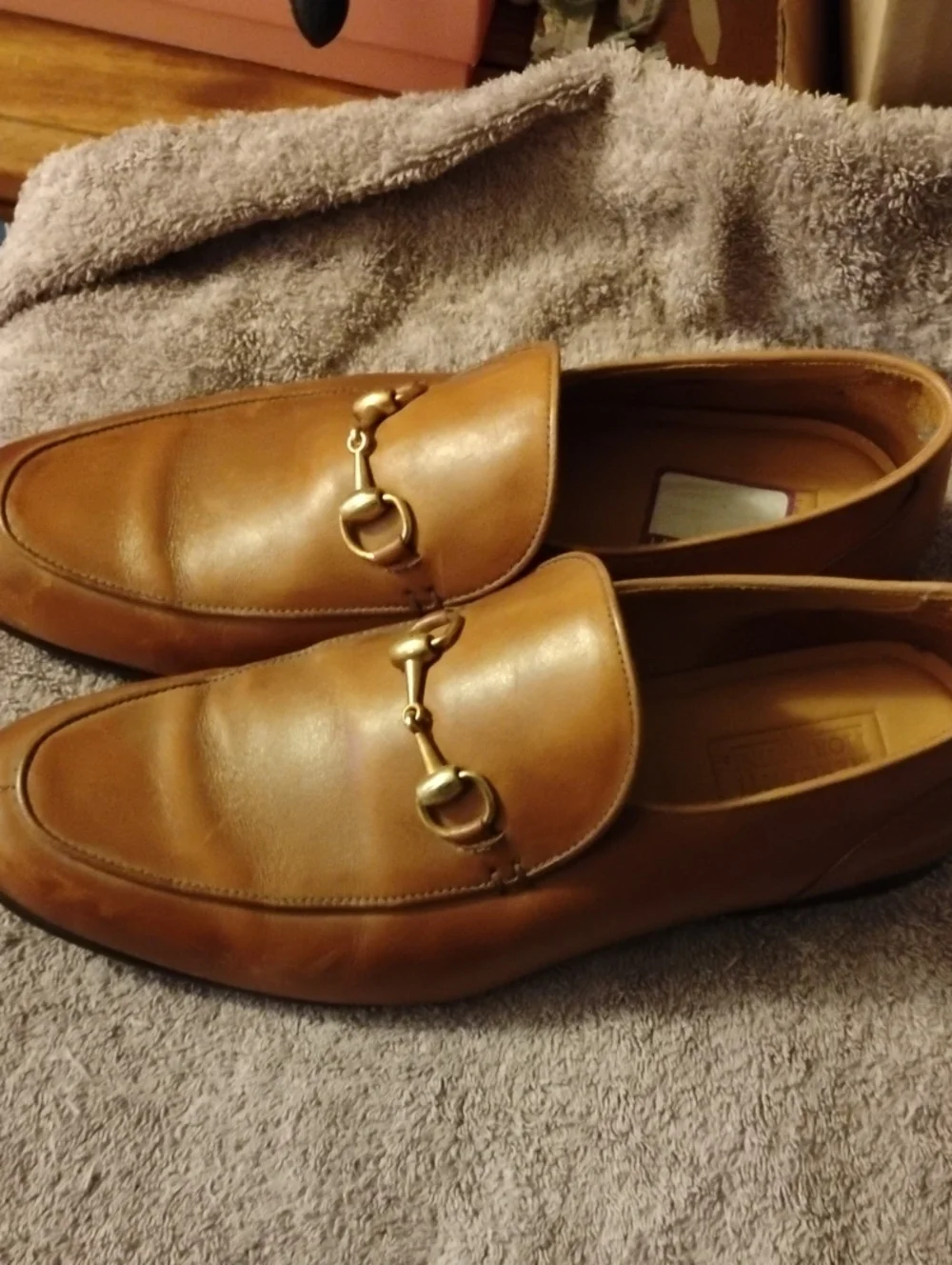 Mercanti Fiorentini Cognac Leather Horsebit Loafers